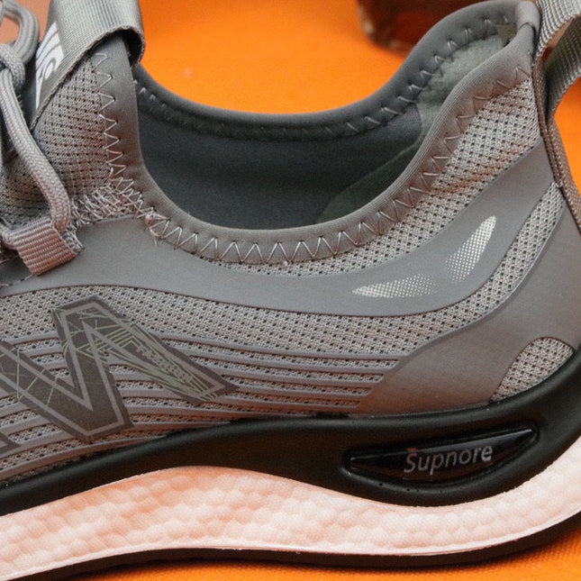 PRA SNEAKER IN LIGHT GREY BREATHABLE KNIT FABRIC
