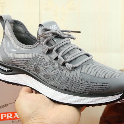 PRA SNEAKER IN LIGHT GREY BREATHABLE KNIT FABRIC