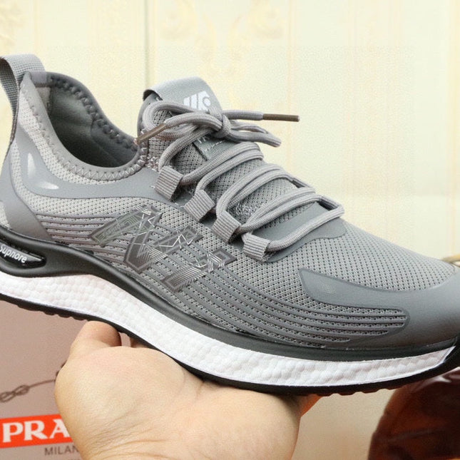 PRA SNEAKER IN LIGHT GREY BREATHABLE KNIT FABRIC