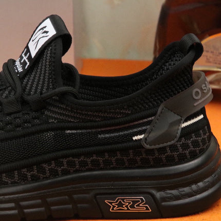 PRA SNEAKER IN BLACK BREATHABLE FLYKNIT STRETCH FABRIC