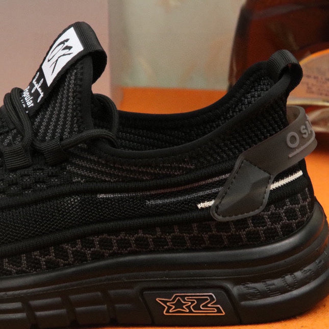 PRA SNEAKER IN BLACK BREATHABLE FLYKNIT STRETCH FABRIC
