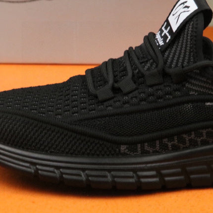 PRA SNEAKER IN BLACK BREATHABLE FLYKNIT STRETCH FABRIC
