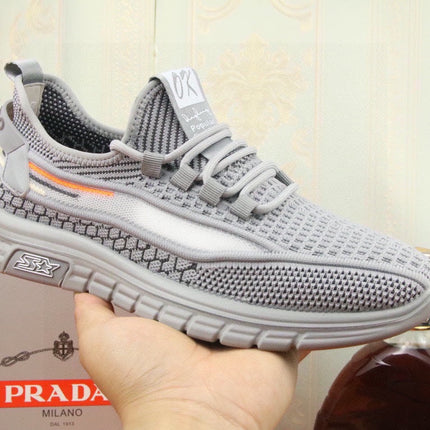 PRA SNEAKER IN GREY BREATHABLE FLYKNIT STRETCH FABRIC