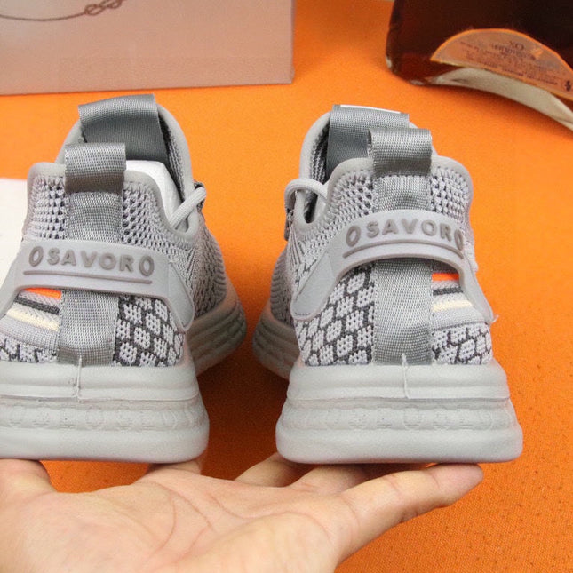 PRA SNEAKER IN GREY BREATHABLE FLYKNIT STRETCH FABRIC