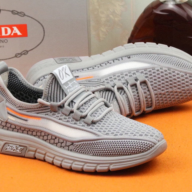 PRA SNEAKER IN GREY BREATHABLE FLYKNIT STRETCH FABRIC