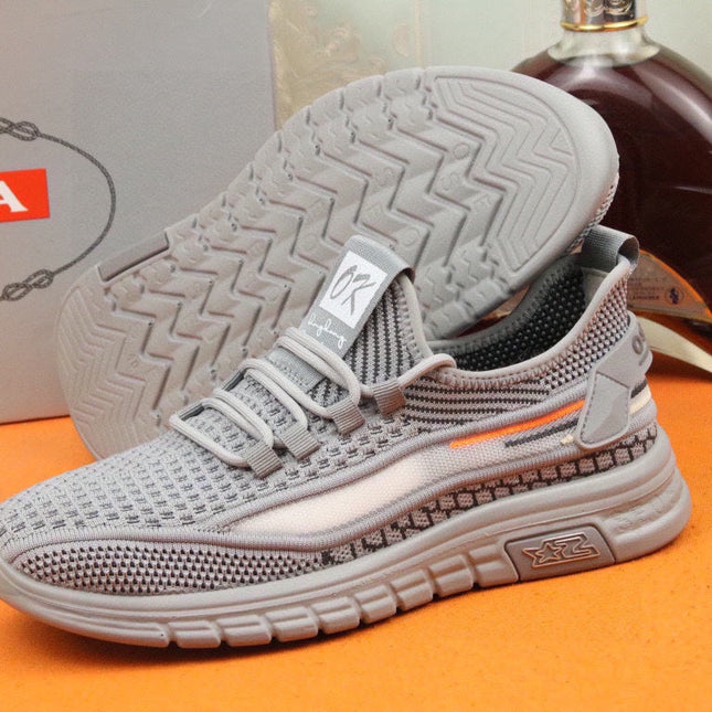 PRA SNEAKER IN GREY BREATHABLE FLYKNIT STRETCH FABRIC