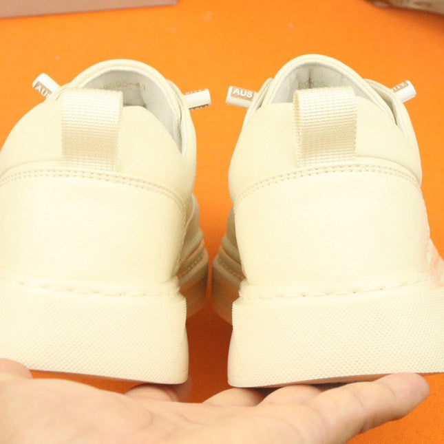 PRA SNEAKER IN BEIGE CALFSKIN AND FABRIC