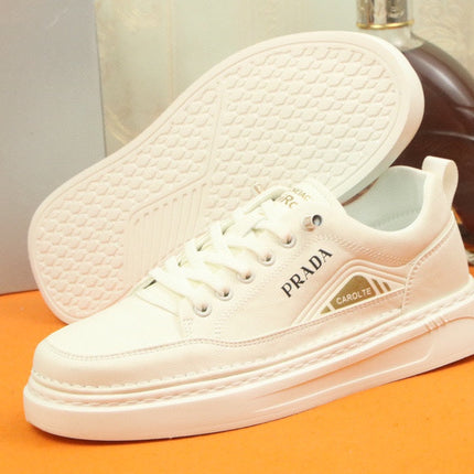 PRA SNEAKER IN WHITE CALFSKIN AND FABRIC