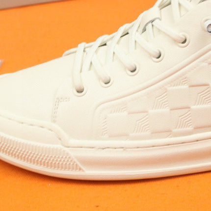 PRA SNEAKER IN WHITE EMBOSSED CALFSKIN