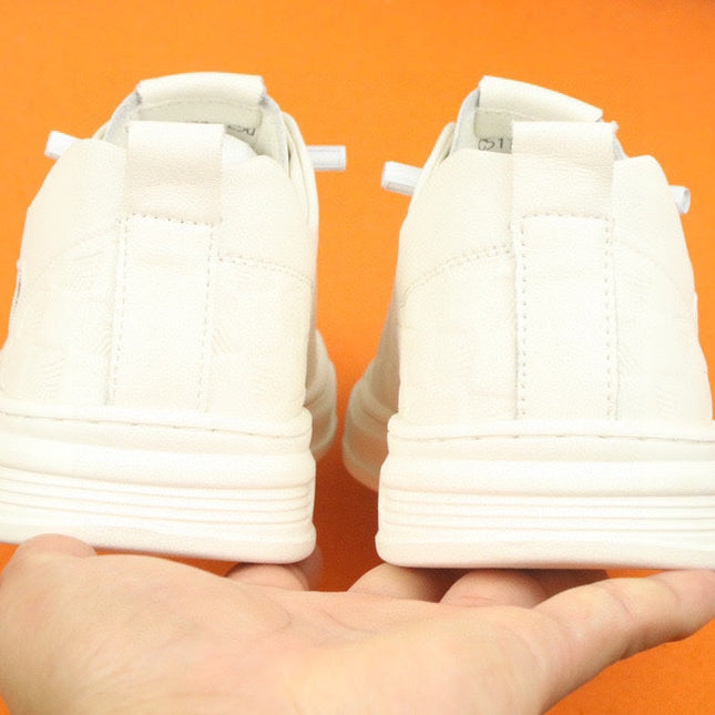 PRA SNEAKER IN WHITE EMBOSSED CALFSKIN