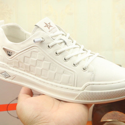 PRA SNEAKER IN WHITE EMBOSSED CALFSKIN