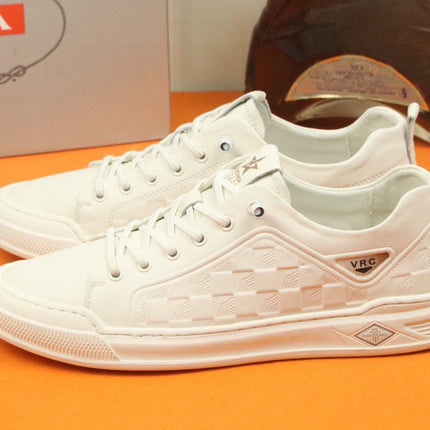 PRA SNEAKER IN WHITE EMBOSSED CALFSKIN