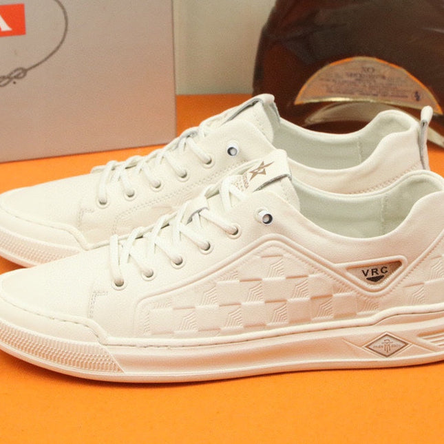 PRA SNEAKER IN WHITE EMBOSSED CALFSKIN