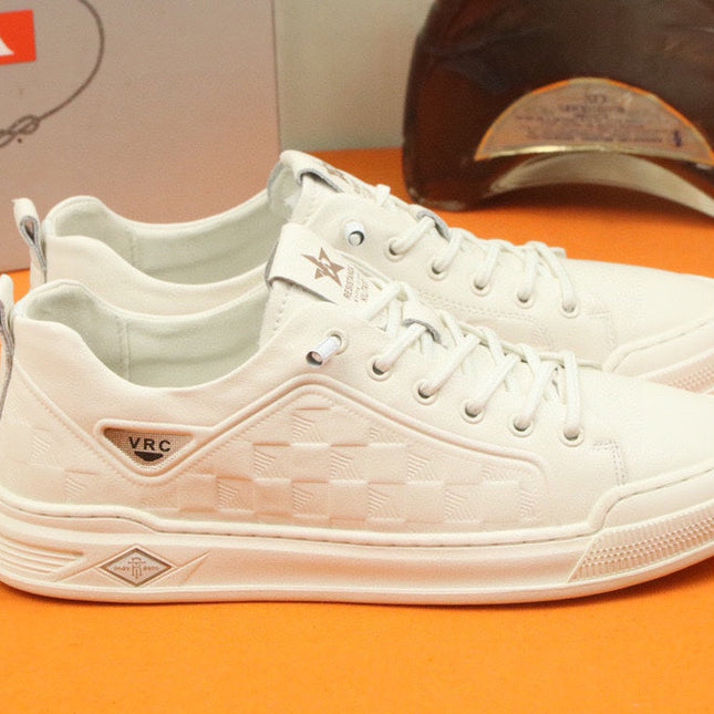 PRA SNEAKER IN WHITE EMBOSSED CALFSKIN