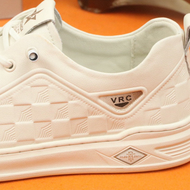 PRA SNEAKER IN WHITE EMBOSSED CALFSKIN