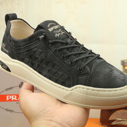 PRA SNEAKER IN BLACK CARO SUEDE CALFSKIN