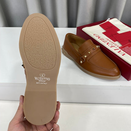 LEISURE FLOWS SPLIT LOAFER IN BRONZE BROWN CALFSKIN