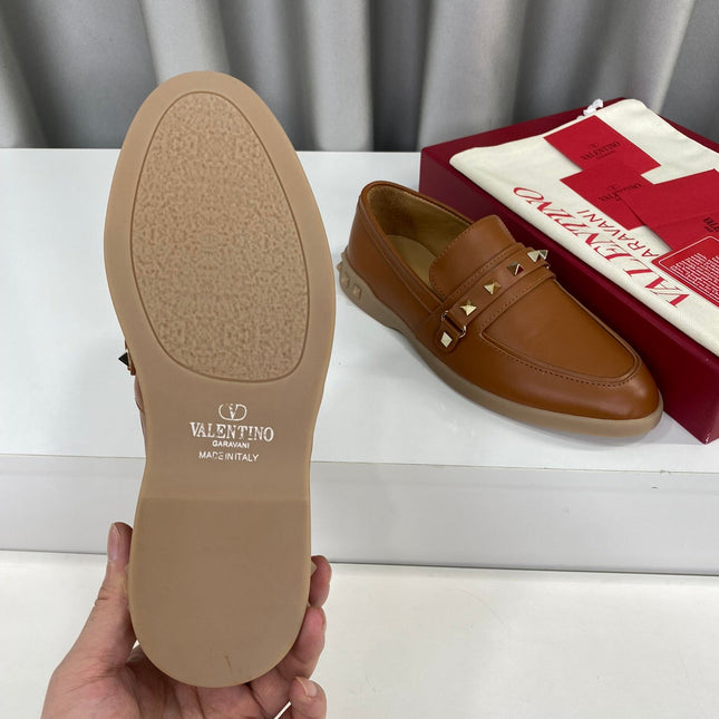 LEISURE FLOWS SPLIT LOAFER IN BRONZE BROWN CALFSKIN