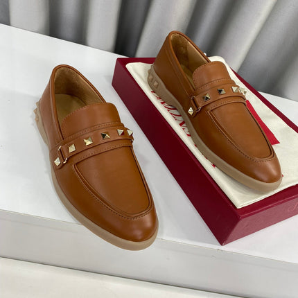 LEISURE FLOWS SPLIT LOAFER IN BRONZE BROWN CALFSKIN