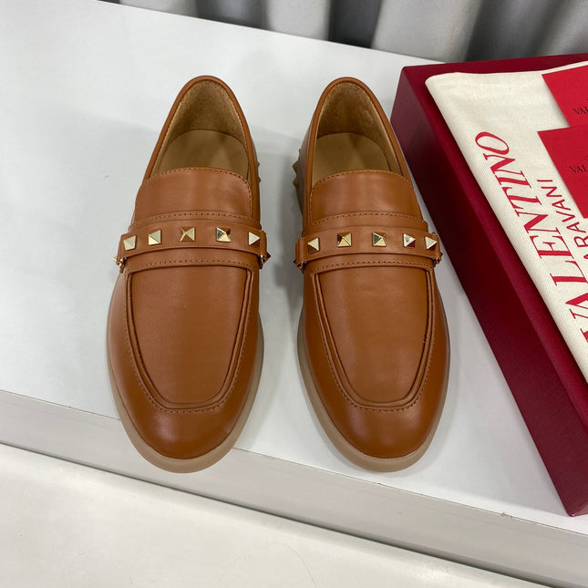 LEISURE FLOWS SPLIT LOAFER IN BRONZE BROWN CALFSKIN