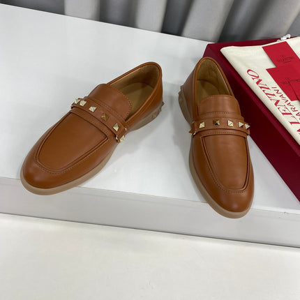 LEISURE FLOWS SPLIT LOAFER IN BRONZE BROWN CALFSKIN