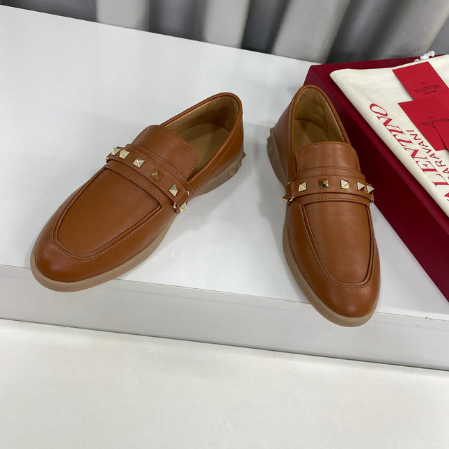 LEISURE FLOWS SPLIT LOAFER IN BRONZE BROWN CALFSKIN