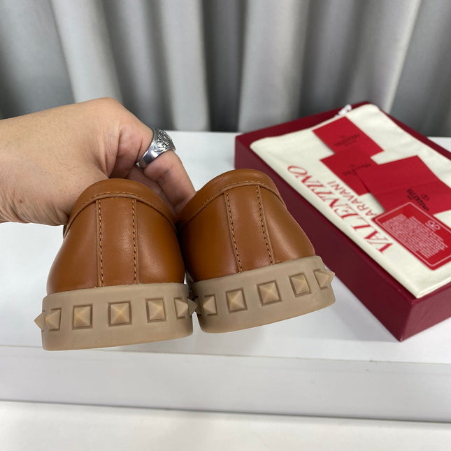 LEISURE FLOWS SPLIT LOAFER IN BRONZE BROWN CALFSKIN