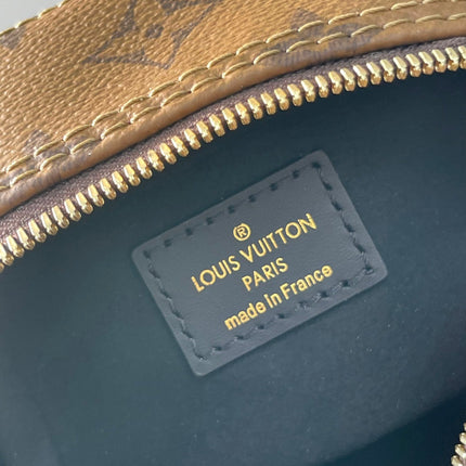DICE 9 IN BROWN MONOGRAM AND MONOGRAM REVERSE CANVAS GOLD HARDWARE