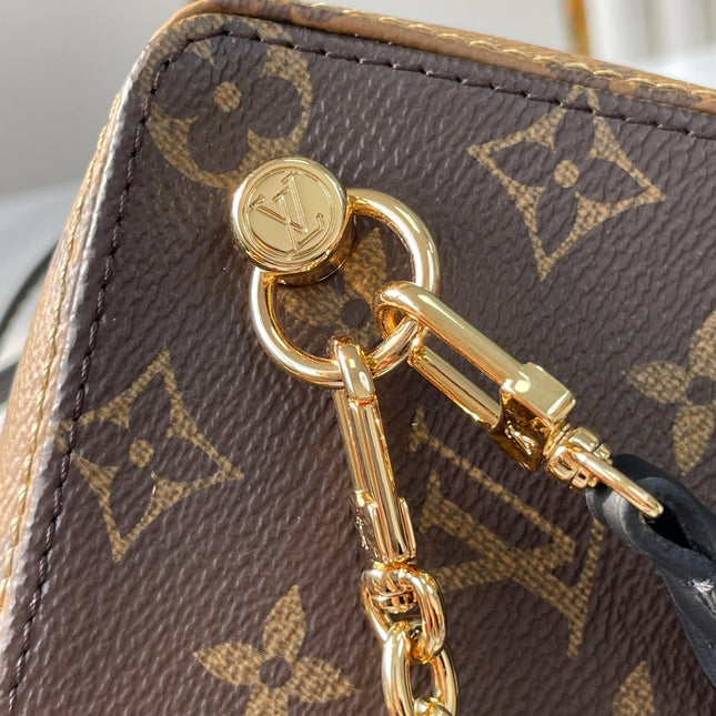 DICE 9 IN BROWN MONOGRAM AND MONOGRAM REVERSE CANVAS GOLD HARDWARE