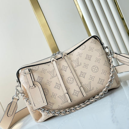 HAND IT ALL PM 29 IN BEIGE MONOGRAM PERFORATE CALFSKIN SILVER HARDWARE