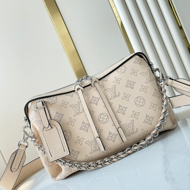 HAND IT ALL PM 29 IN BEIGE MONOGRAM PERFORATE CALFSKIN SILVER HARDWARE
