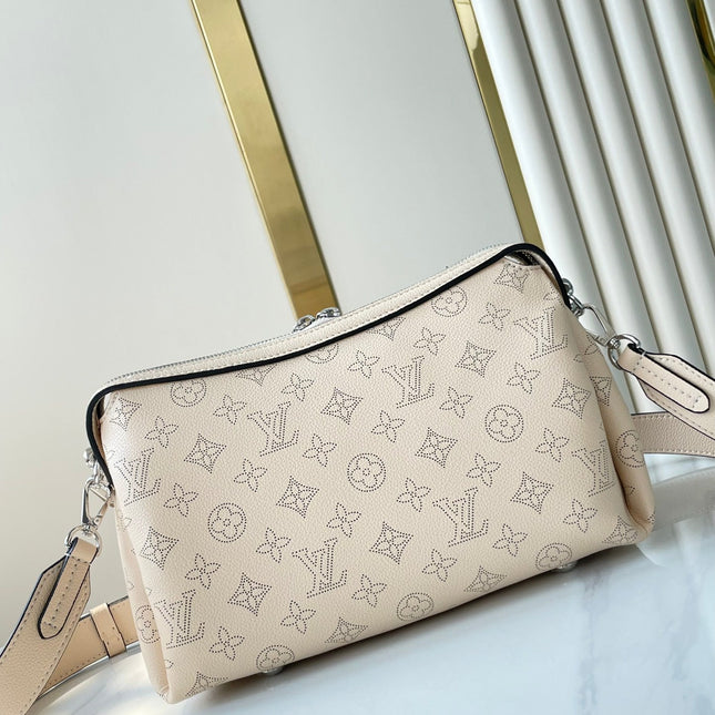 HAND IT ALL PM 29 IN BEIGE MONOGRAM PERFORATE CALFSKIN SILVER HARDWARE