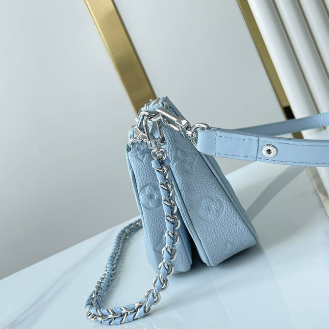 MULTI POCHETTE ACCESSOIRES 24 IN BEAU BLUE MONOGRAM EMPREINTE LEATHER