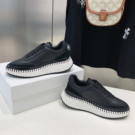 NAMA SNEAKER 5 CM IN BLACK CALFSKIN