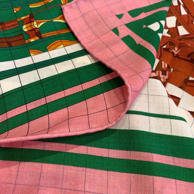 COACHING DEJA-VU SHAWL 135 CM IN COLORFUL CASHMERE AND SILK 379745