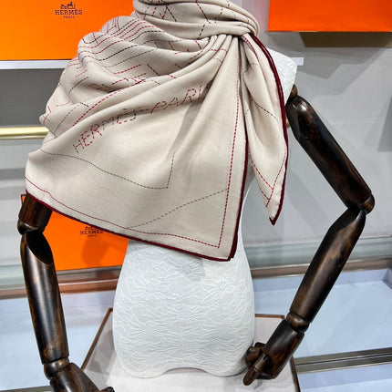 SCARF 135 CM BEIGE MIX RED 387967