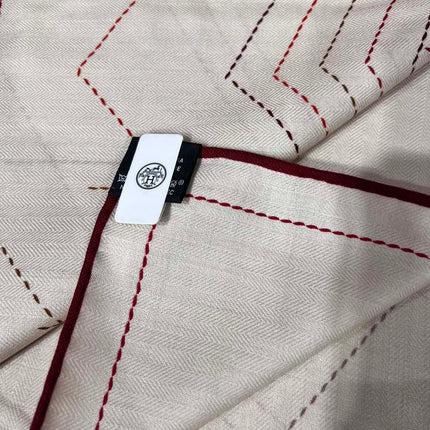 SCARF 135 CM BEIGE MIX RED 387967
