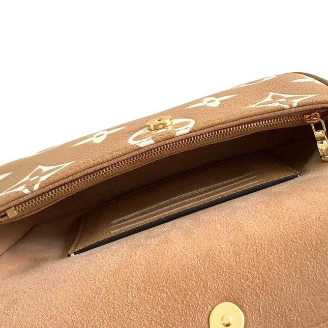 IVY 23 IN ARIZONA CREAM MONOGRAM EMPREINTE LEATHER GOLD HARDWARE
