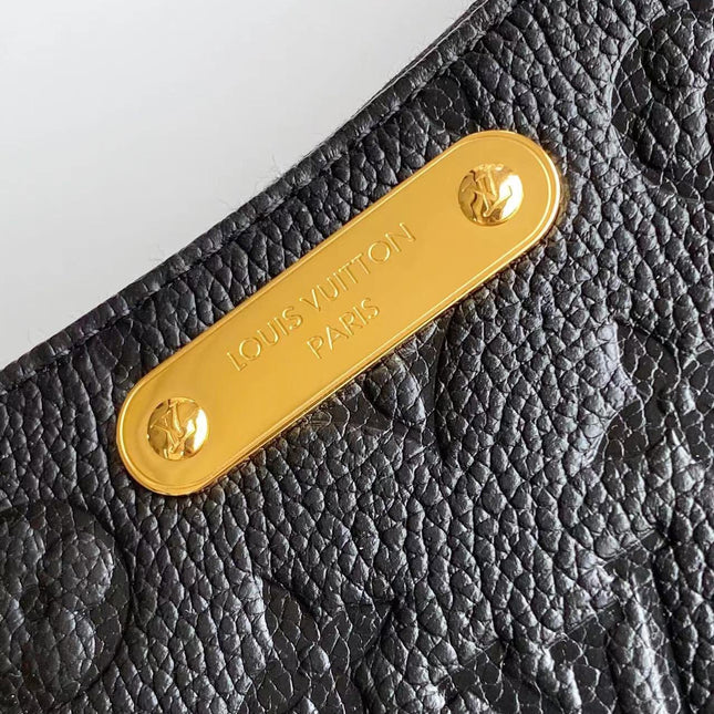 LIV POCHETTE 24 IN BLACK MONOGRAM EMPREINTE LEATHER GOLD HARDWARE
