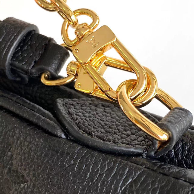 LIV POCHETTE 24 IN BLACK MONOGRAM EMPREINTE LEATHER GOLD HARDWARE