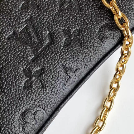 LIV POCHETTE 24 IN BLACK MONOGRAM EMPREINTE LEATHER GOLD HARDWARE