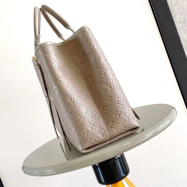 BABYLONE TOTE MM 39 IN TOURTERELLE MONOGRAM EMPREINTE LEATHER