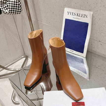 VLOGO THE BOLD EDITION ANKLE BOOT IN BRONZE BROWN CALFSKIN 70MM