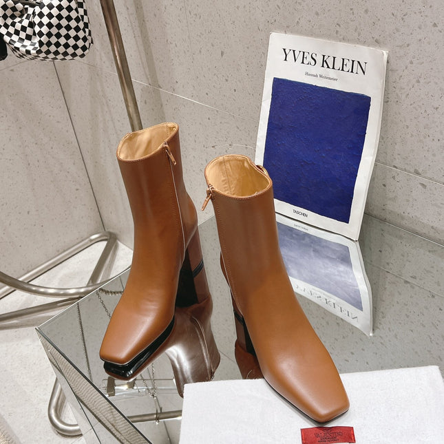 VLOGO THE BOLD EDITION ANKLE BOOT IN BRONZE BROWN CALFSKIN 70MM