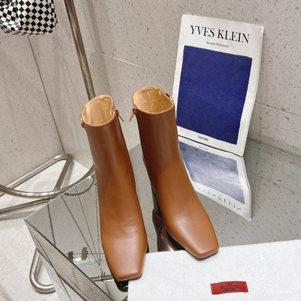 VLOGO THE BOLD EDITION ANKLE BOOT IN BRONZE BROWN CALFSKIN 70MM