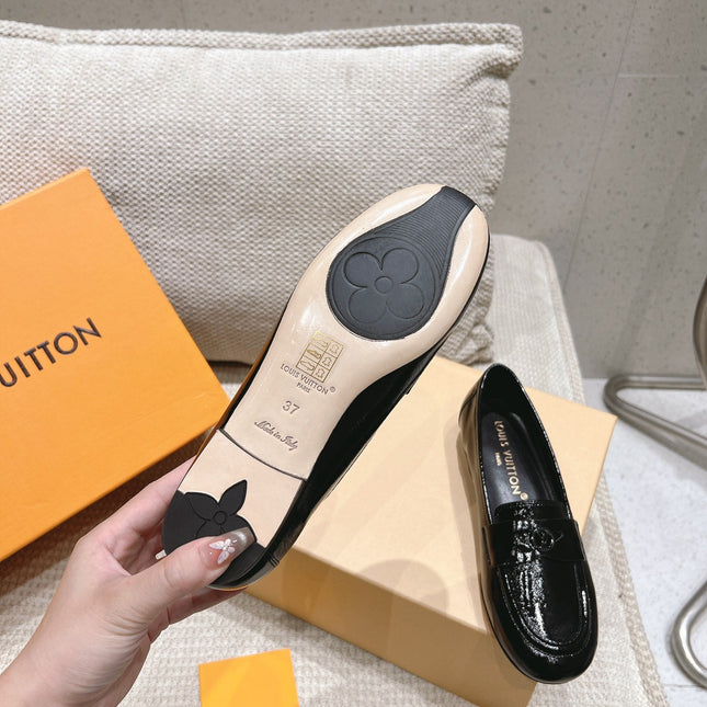 SOHO FLAT LOAFER IN BLACK GLOSSY CALFSKIN