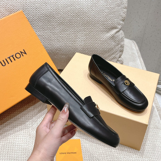 SOHO FLAT LOAFER IN BLACK CALFSKIN