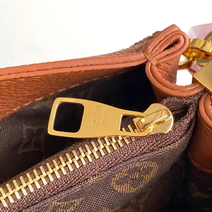 DAUPHINE SOFT MM 24 IN COGNAC CALFSKIN GOLD HARDWARE