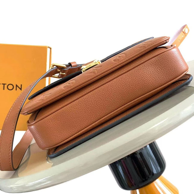 POCHETTE MÉTIS 25 IN COGNAC MONOGRAM EMPREINTE LEATHER GOLD HARDWARE
