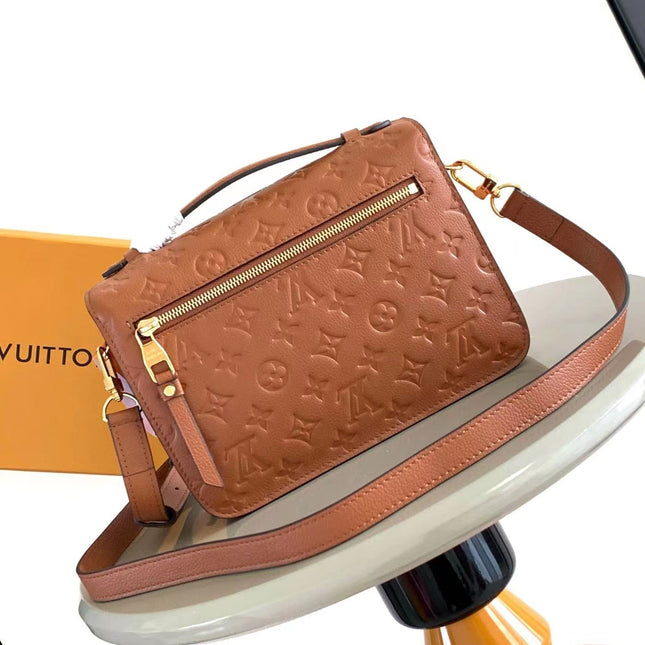 POCHETTE MÉTIS 25 IN COGNAC MONOGRAM EMPREINTE LEATHER GOLD HARDWARE